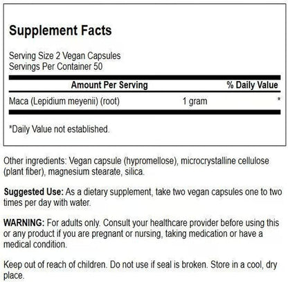 Swanson Maca 500 mg, 100 Capsules