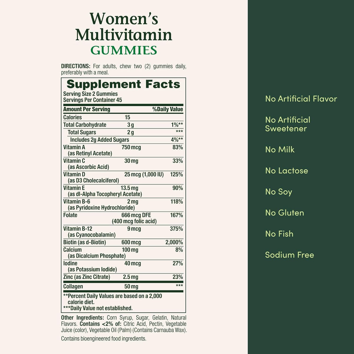 Nature's Bounty Women Multivitamin Gummies, Mixed Berry and Raspberry, 90 Count - görsel 6