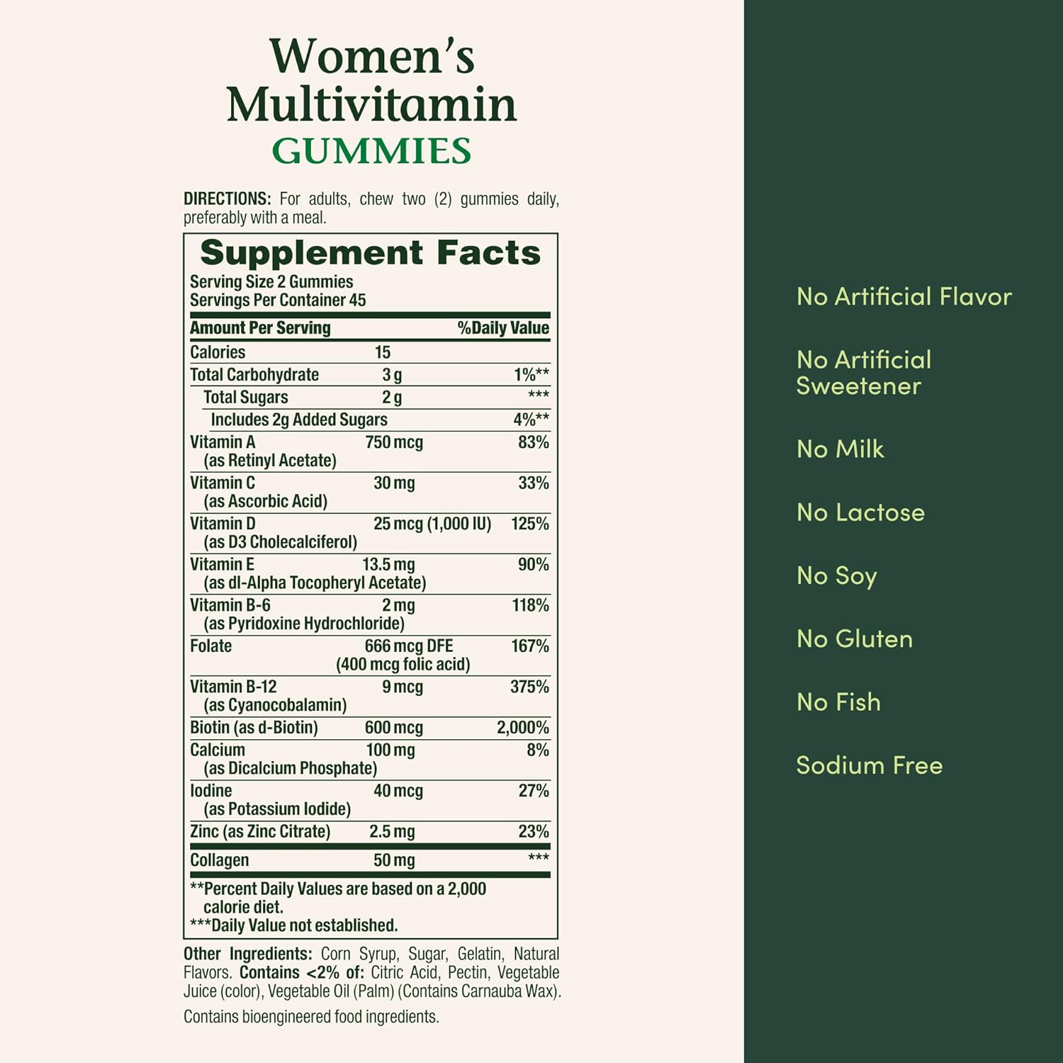 Nature's Bounty Women Multivitamin Gummies, Mixed Berry and Raspberry, 90 Count - görsel 6