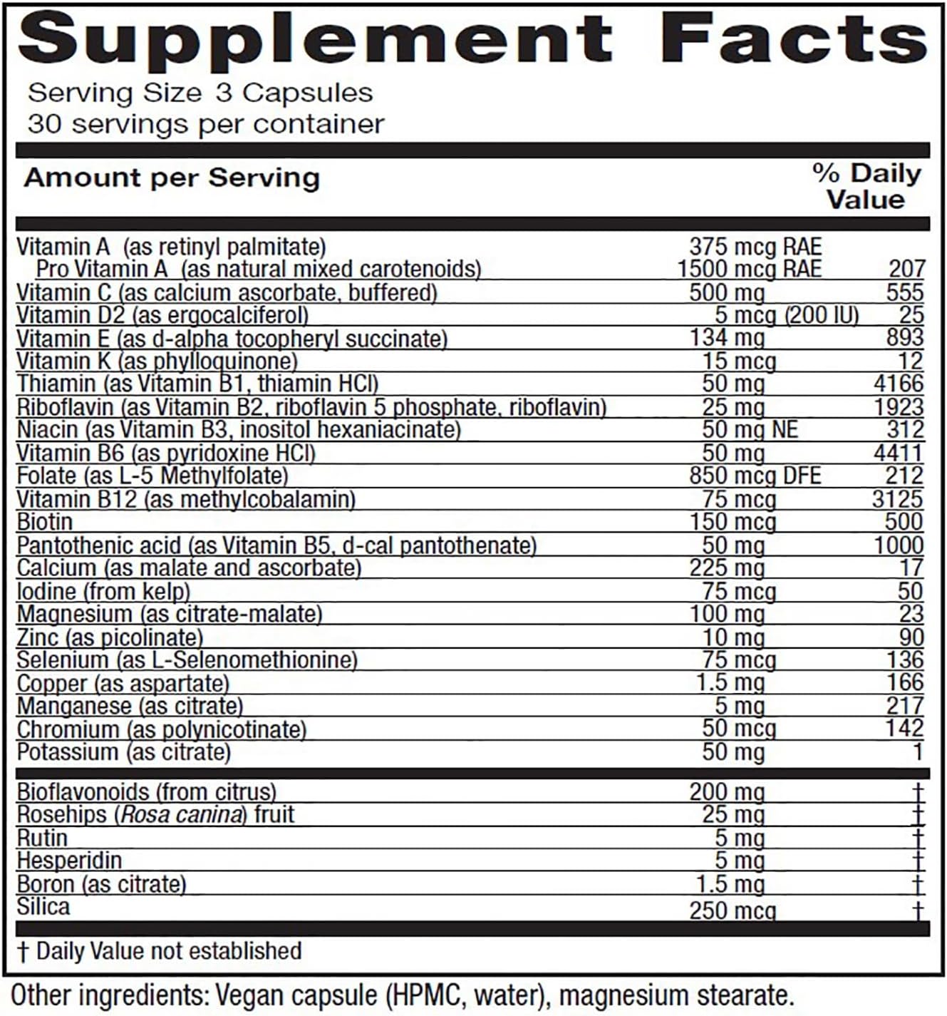 Vitanica Women's Symmetry, High Potency Multivitamin and Mineral, Vegan, 90 Capsules - görsel 2