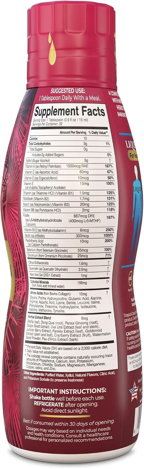 Tropical Oasis Adult Liquid Multivitamin – 125 Total Nutrients (473 ml) - görsel 2