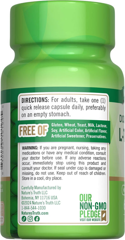 Nature's Truth L-Theanine 200mg, 60 Quick Release Capsules – Non-GM & Gluten-free