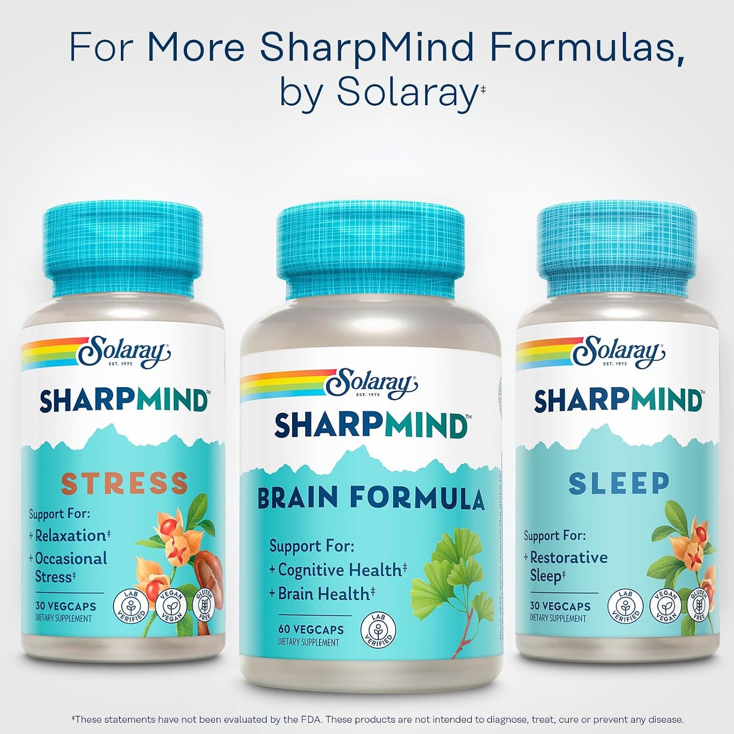 SOLARAY SharpMind Brain Support Formula – Nootropic Cognitive Health Supplement - görsel 6