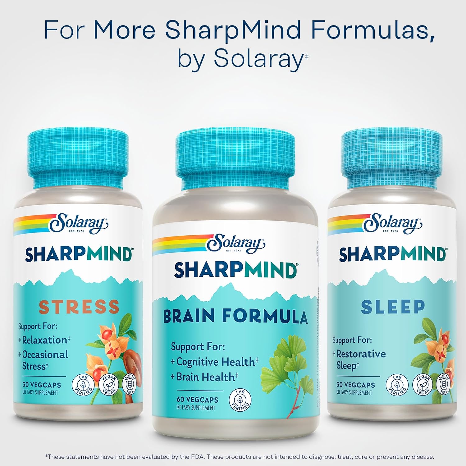 SOLARAY SharpMind Brain Support Formula – Nootropic Cognitive Health Supplement - görsel 6