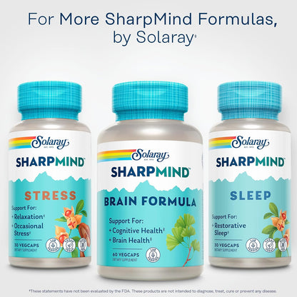 SOLARAY SharpMind Brain Support Formula – Nootropic Cognitive Health Supplement
