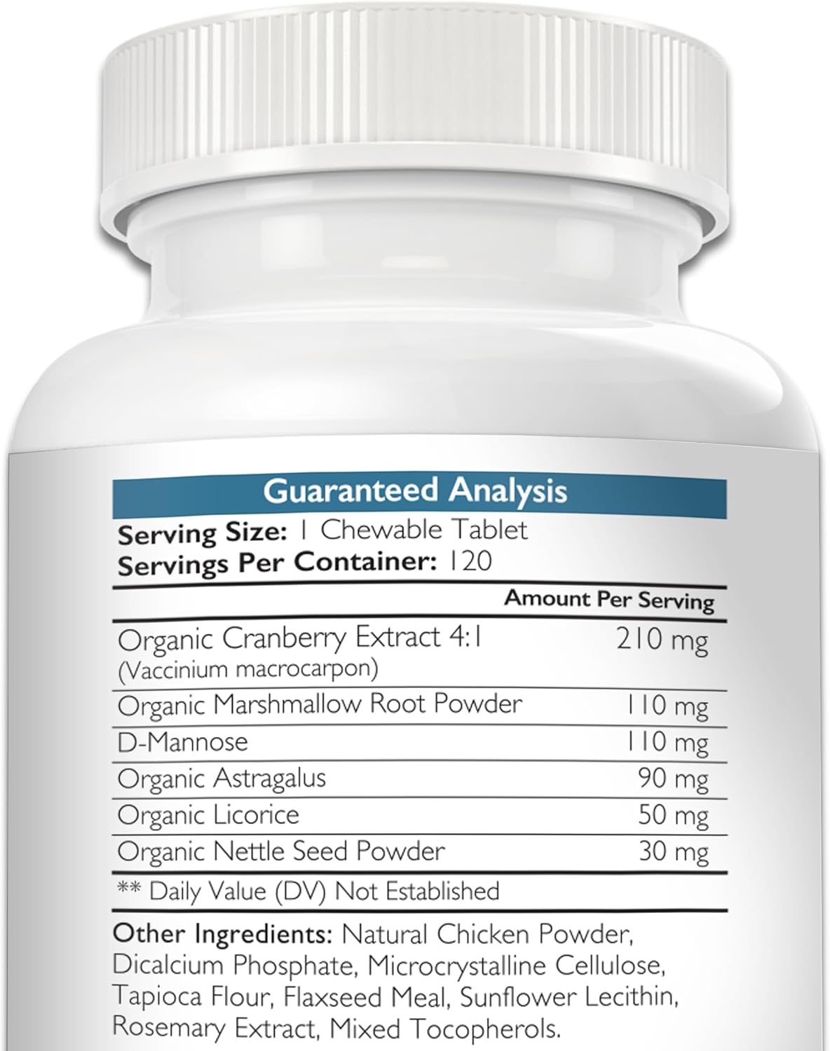Dog Incontinence Support – Organic Herbal Supplement for Bladder Control – 120 Chewable Tablets - görsel 9
