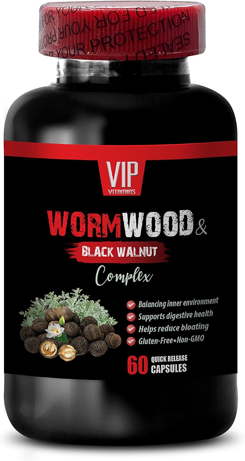 VIP Supplements Black Walnut Wormwood Complex - 1500 mg, 120 Capsules (2 Bottles) - görsel 2