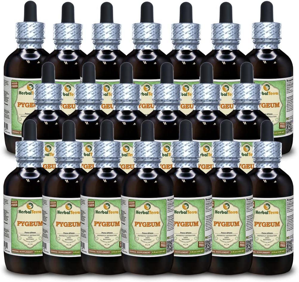 African Cherry Pygeum (Prunus africana) Glycerite - Alcohol-Free Liquid Extract from Dried Bark - 20 x 120 ml - görsel 1