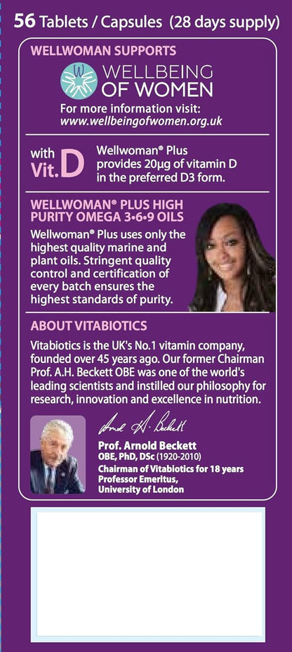 Vitabiotics Wellwoman Plus Tablets & Omega 3-6-9 Capsules, 56 Tablets and Capsules