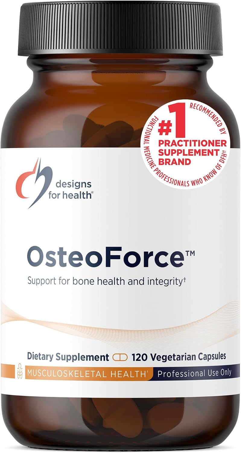 Designs for Health OsteoForce – Bone Support Supplement with Chelated Minerals, 120 Capsules - görsel 1