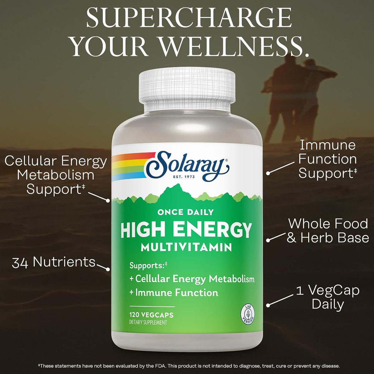 SOLARAY Once Daily High Energy Multivitamin for Men and Women - görsel 3