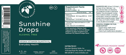 Mountain Meadow Herbs Sunshine Drops – Vegan Vitamin D3 Tincture