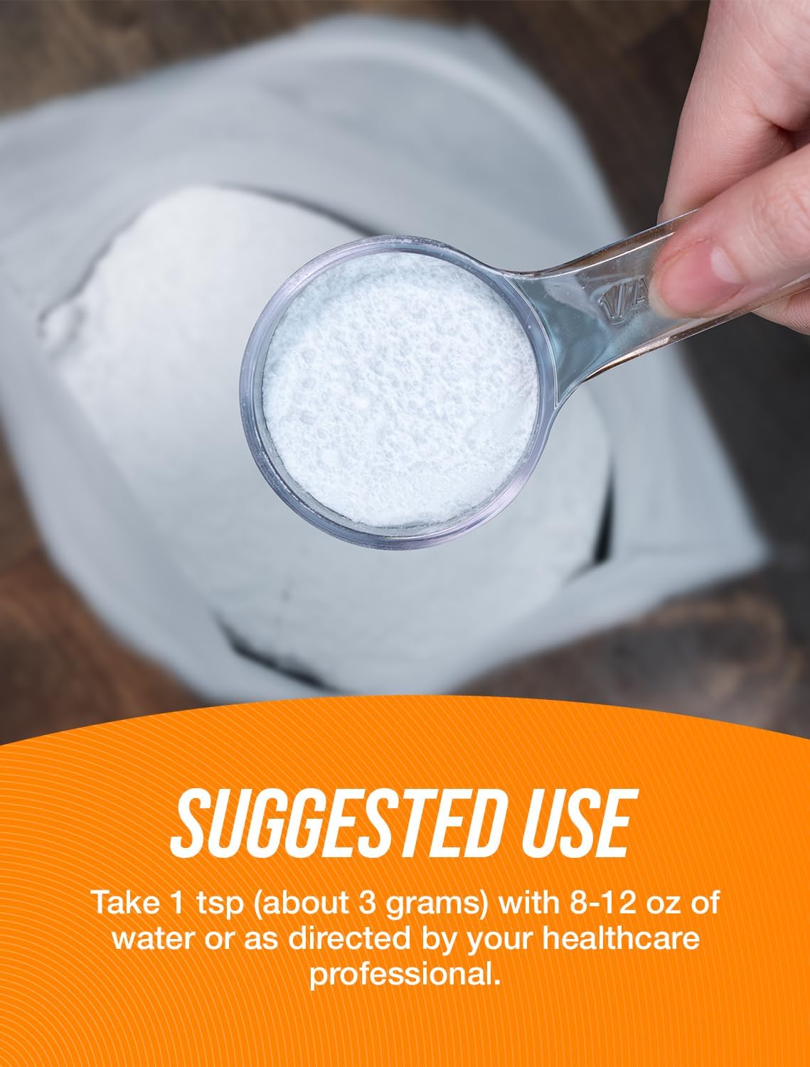 Glycine Powder - Unflavoured, Gluten-free, 3g per Serving, 250g - görsel 4