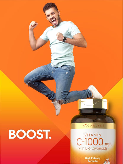 Carlyle Vitamin C 1000mg with Rose Hips and Citrus Bioflavonoids, 250 Tablets