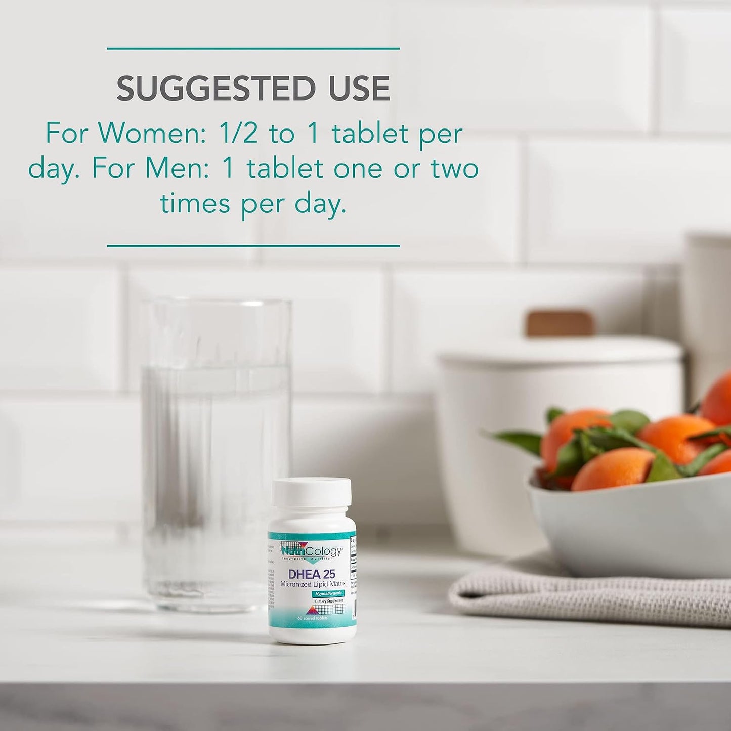NutriCology DHEA 25 mg – Micronized Lipid Matrix Tablets (60 Tablets) - görsel 6
