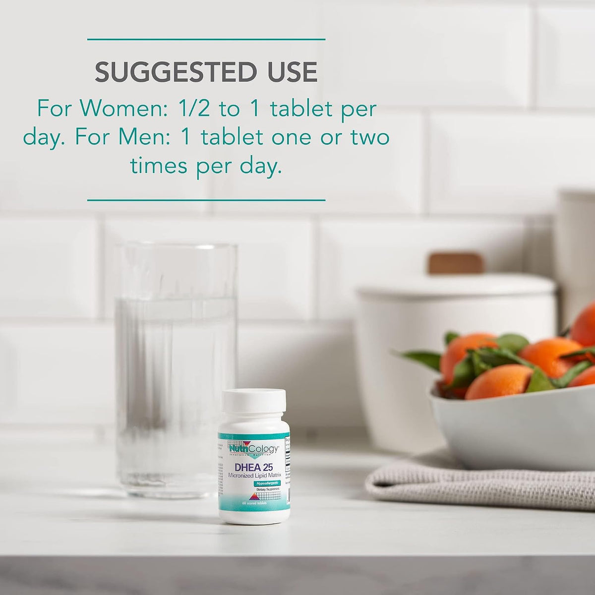 NutriCology DHEA 25 mg – Micronized Lipid Matrix Tablets (60 Tablets) - görsel 6