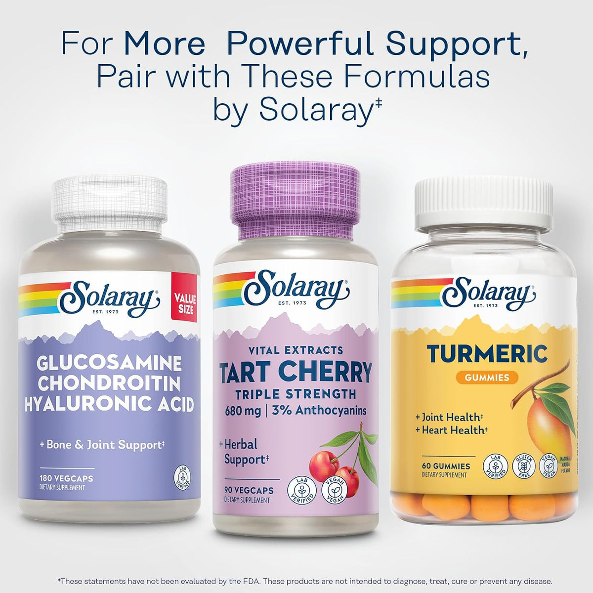 SOLARAY Triple Strength Tart Cherry Extract with 3% Anthocyanins - Tart Cherry Capsules for Normal Uric Acid Levels and Muscle Recovery Support, Vegan, 60-Day Guarantee, 45 Servings, 90 VegCaps - görsel 6