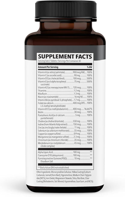 NeuroQ Daily Essentials Multivitamin – High-Potency Brain & Body Support, 60 Tablets