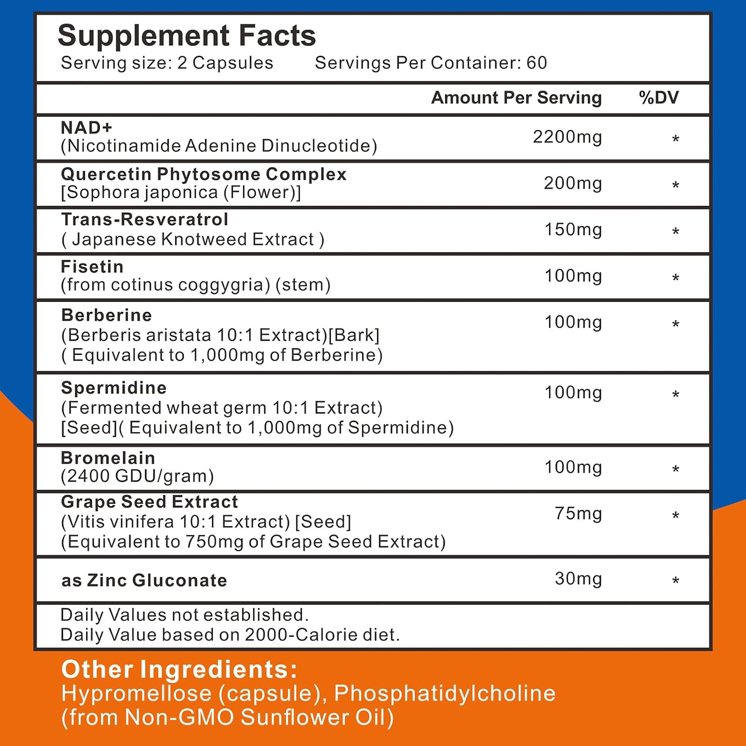 2200mg Liposomal NAD+ Supplement, 60 Capsules | NAD Supplement for Women and Men, Enhances Cell Energy & Ageing Defence - görsel 2
