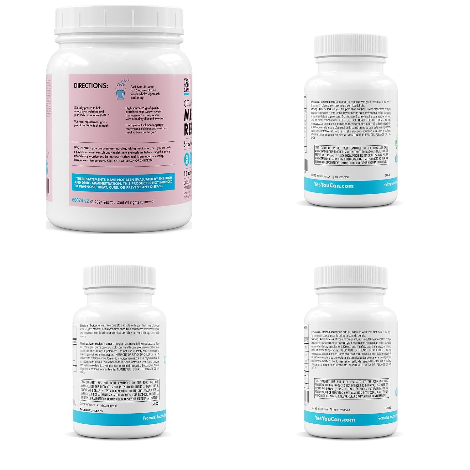 Yes You Can! Transformation Kit – Complete Meal Replacement and Supplement Kit (Strawberry) - görsel 8