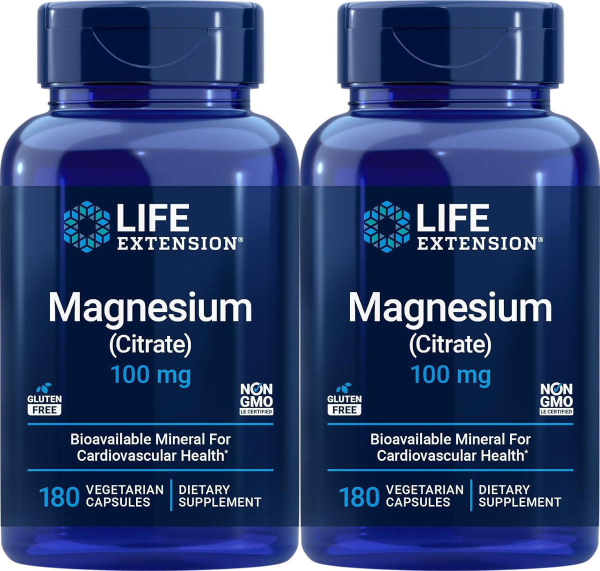 Life Extension Magnesium Citrate, 100 mg, 100 Capsules (2 Pack) - görsel 4