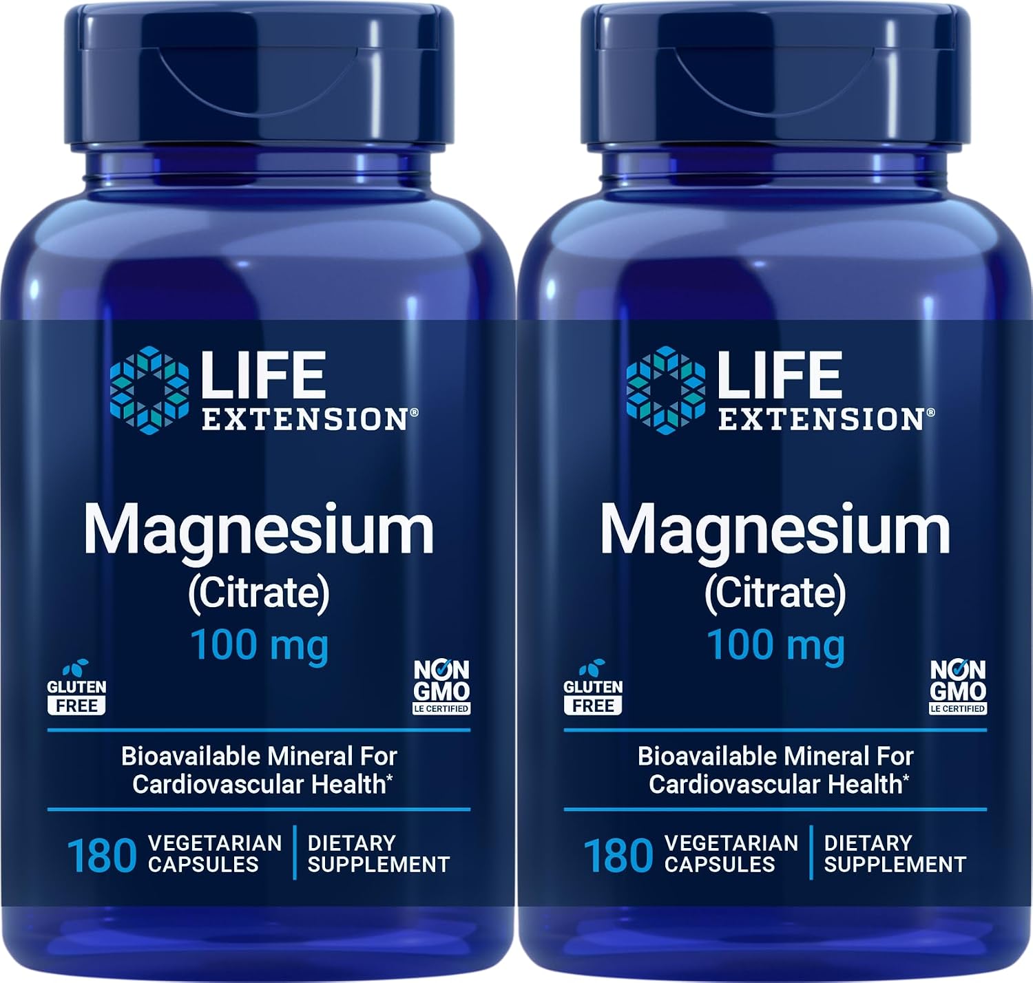 Life Extension Magnesium Citrate, 100 mg, 100 Capsules (2 Pack) - görsel 4