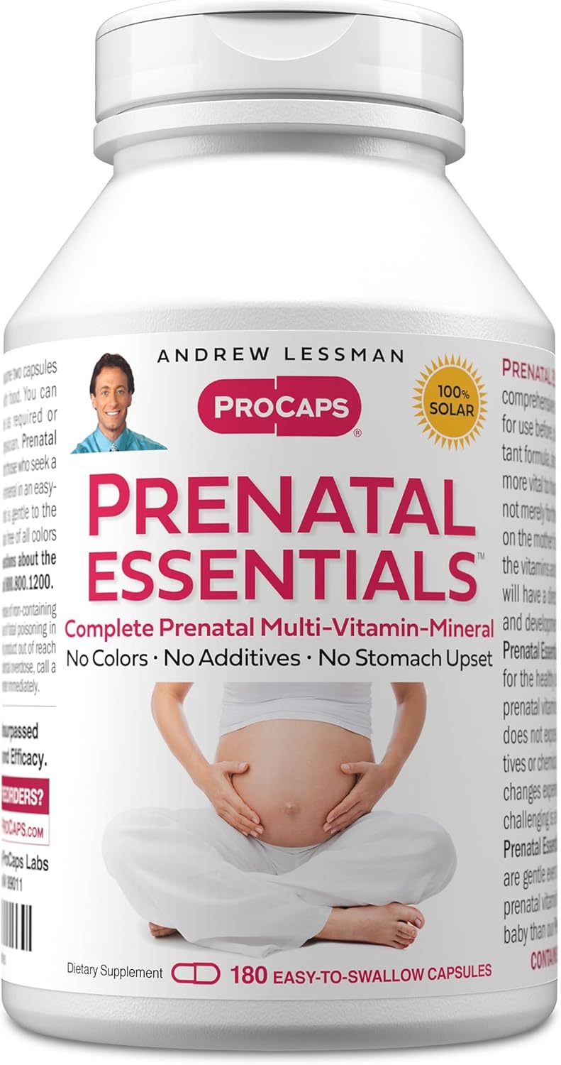 ANDREW LESSMAN Prenatal Essentials - Complete Prenatal Vitamins with Methylfolate and Iron, 60 Capsules - görsel 9