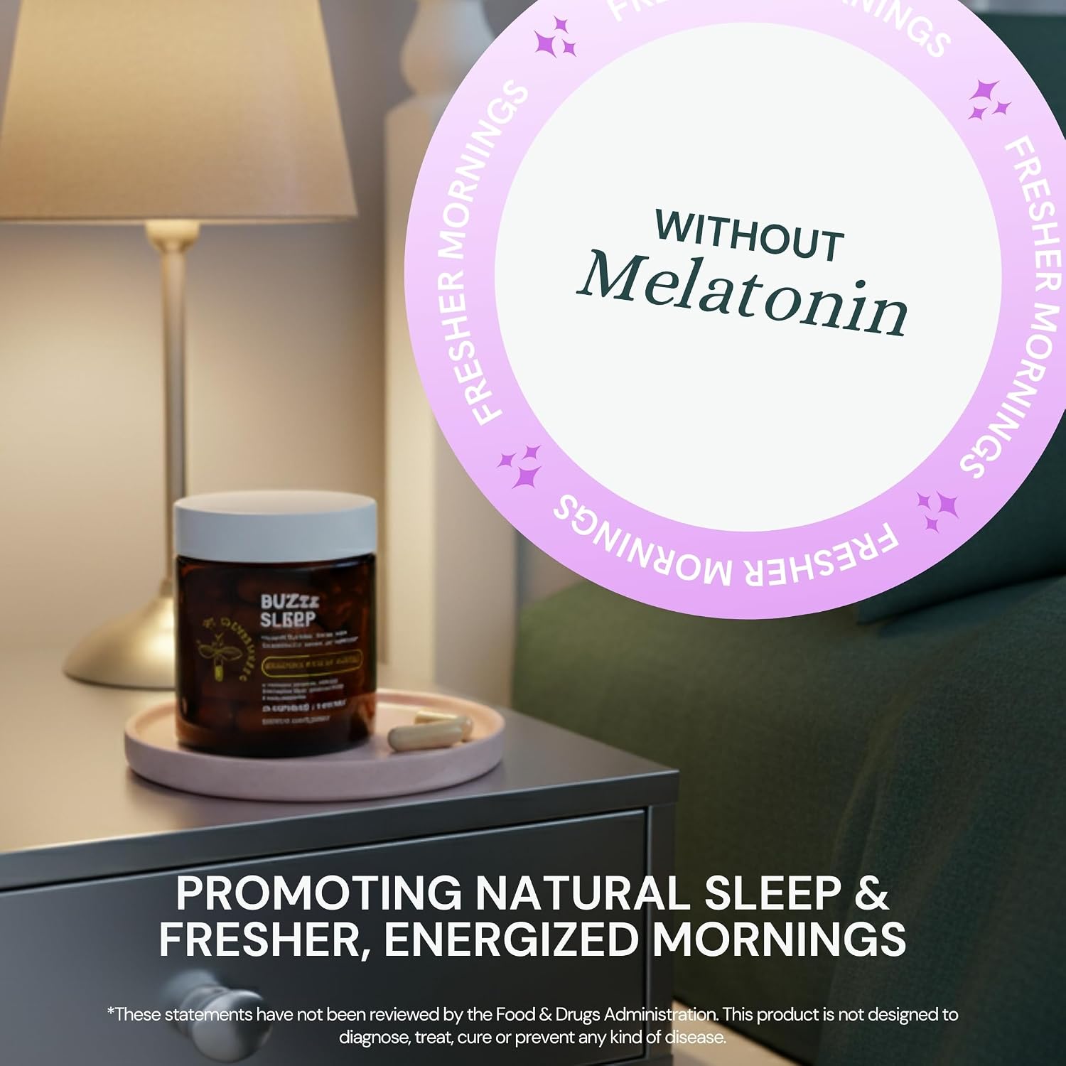Dr Sosnowski's BUZzz Sleep Aid Supplement with Magnesium, Bee Propolis, Shoden Ashwagandha, Valerian and Chamomile – 60 Capsules - görsel 2