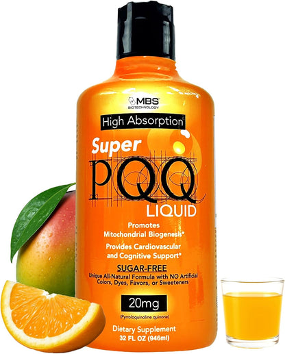 Super PQQ Liquid - Highly Absorbable Pyrroloquinoline Quinone 20mg