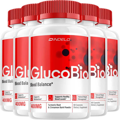 Gluco Bio Healthy Vitamin Capsules – Advanced Supplement, 300 Capsules (Pack of 5)