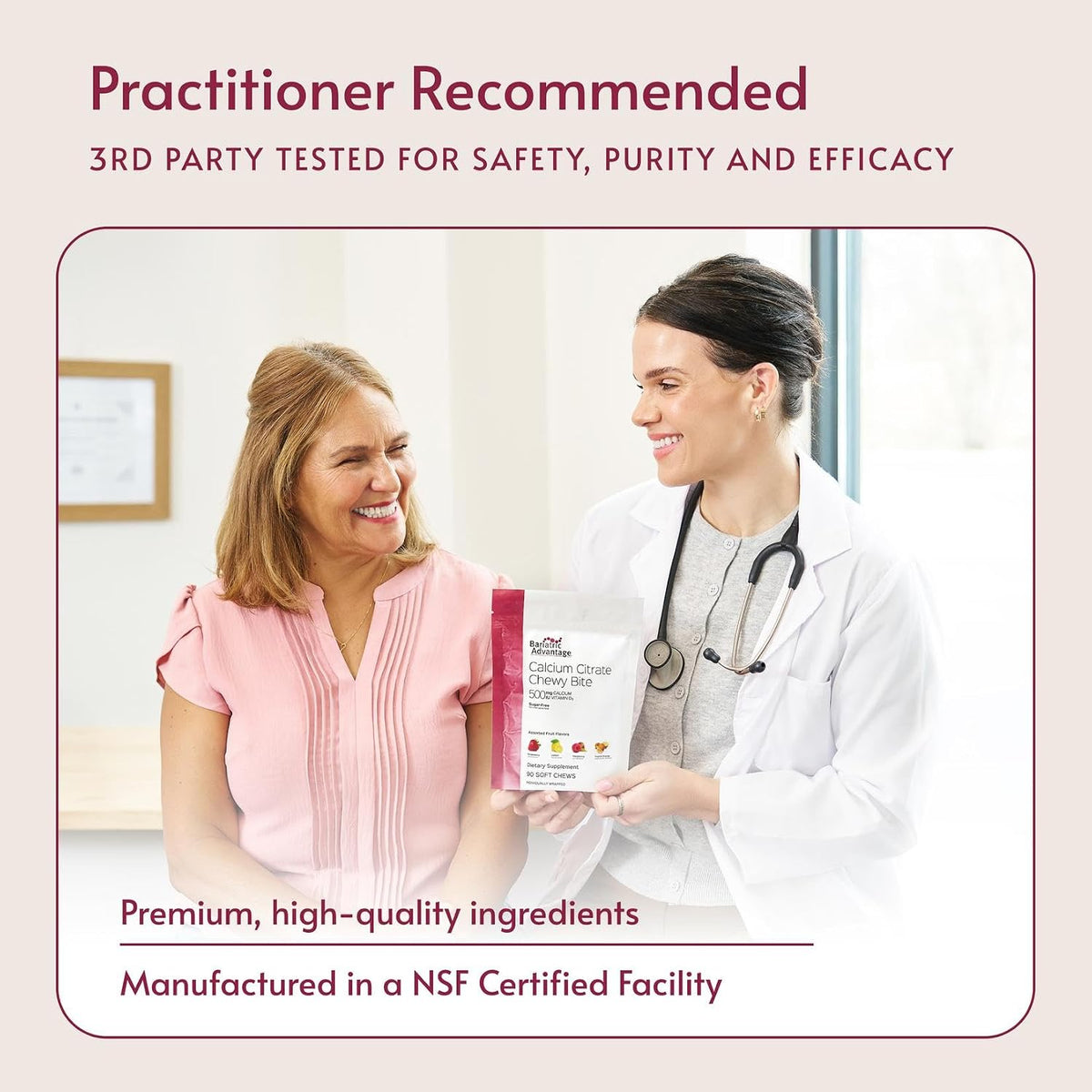 Bariatric Advantage Chewable Multi RP Multivitamin - for Bariatric Surgery Patients - with Iron, Copper, Vitamin C, A, Zinc & More - 100% NRV of 18 Nutrients - Mixed Fruit - 60 Chewable Tablets - görsel 6