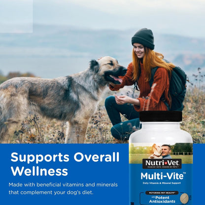 Nutri-Vet Multi-Vite Chewables for Adult Dogs - Daily Multivitamin with Minerals, 60 Chews