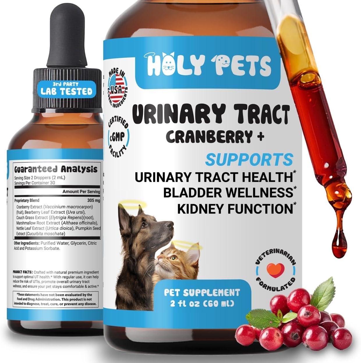 Natural Urinary Tract Support for Cats & Dogs - Bladder & Kidney Health Supplement - görsel 1