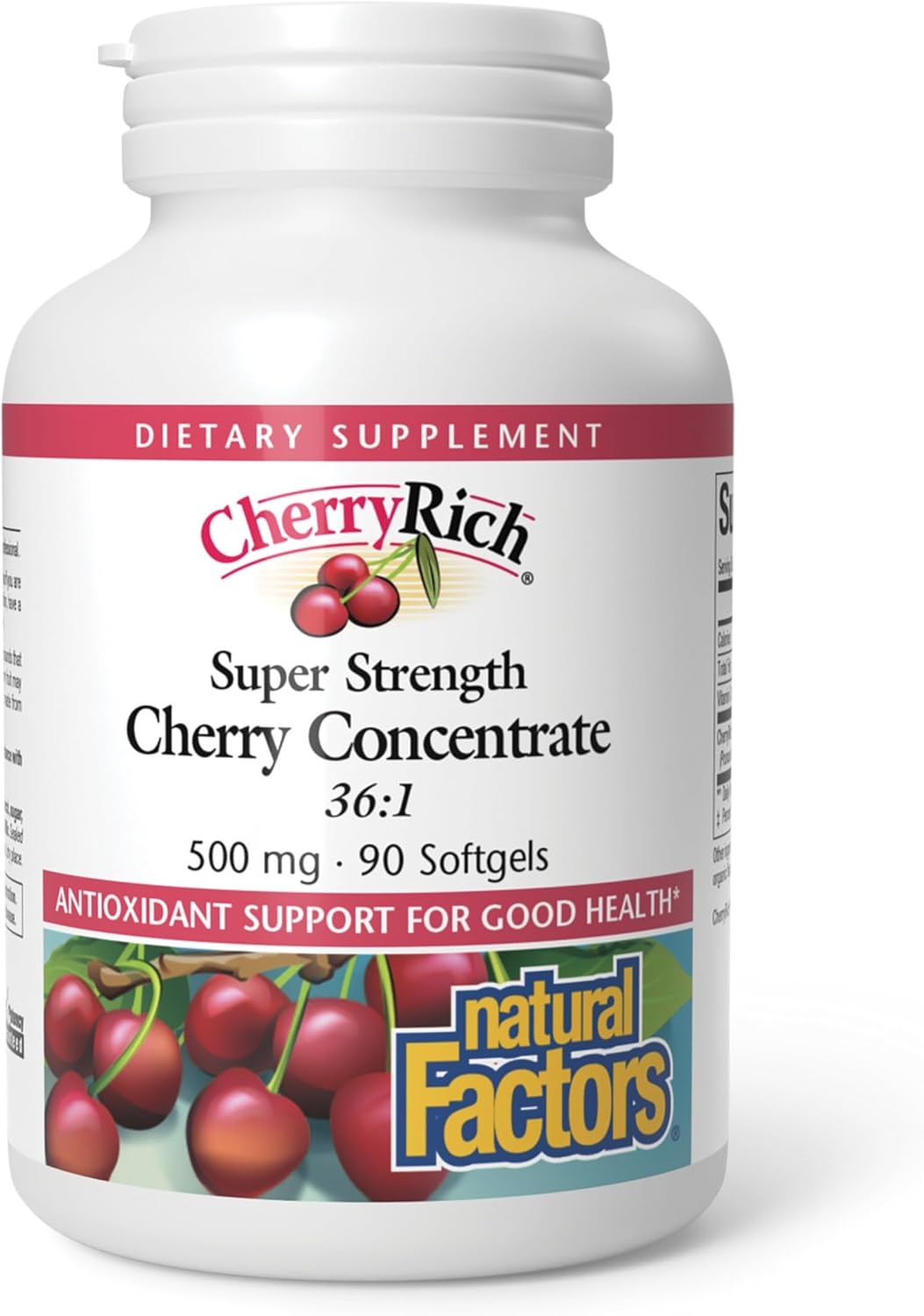 CherryRich by Natural Factors - Super Strength Cherry Concentrate - Antioxidant Support for Healthy Joints & Uric Acid Metabolism - 90 Softgels - görsel 1