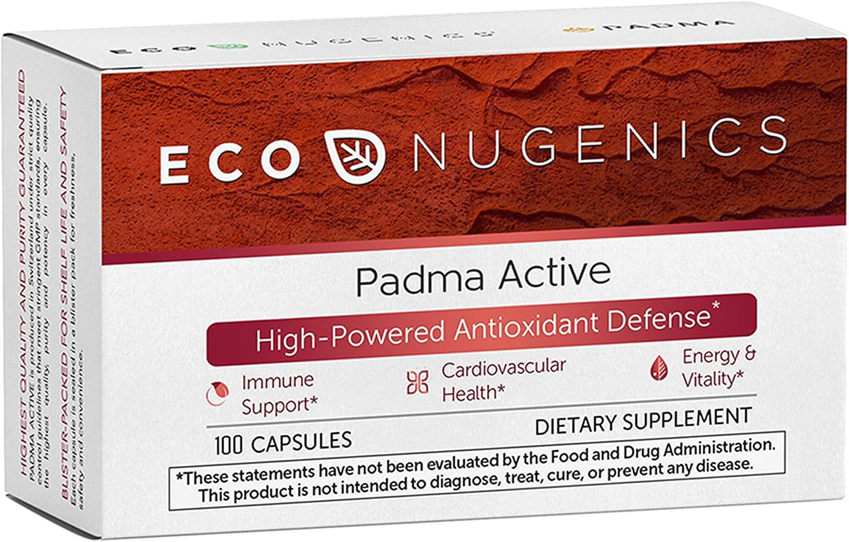 EcoNugenics Padma Active for Women & Men: Vitamin C Supplement for Collagen Formation, Energy Levels, and Immune System, Cellular & Antioxidant Support – Tibetan Recipe of Natural Herbs & Minerals - görsel 1