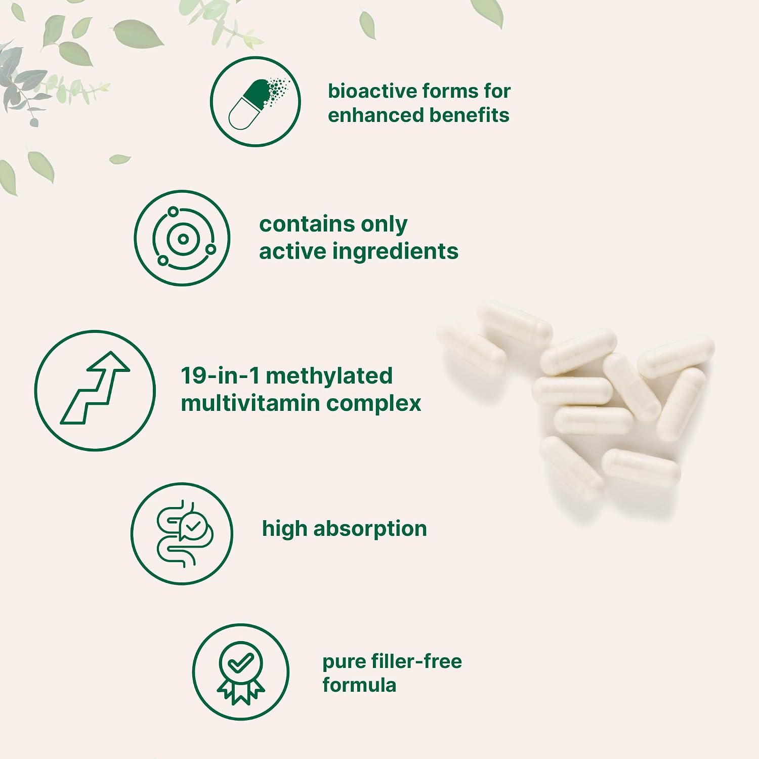 Micro Ingredients Pure Methylated Multivitamin – 240 Capsules - görsel 3