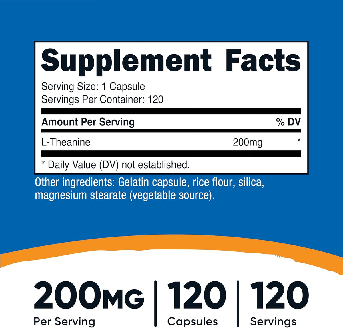 Nutricost L-Theanine 200mg, 120 Capsules, Double Strength – Non-GM, Gluten-free - görsel 2
