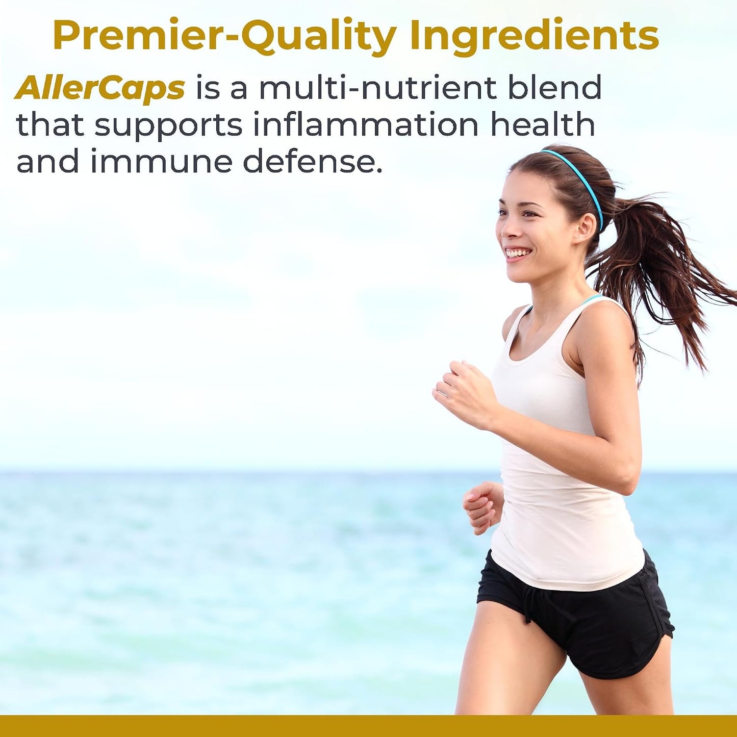 Premier Research Labs AllerCaps - Lung Health Food Supplement with NAC, Bromelain, Reishi & Quercetin - 60 Vegetarian Capsules - görsel 3