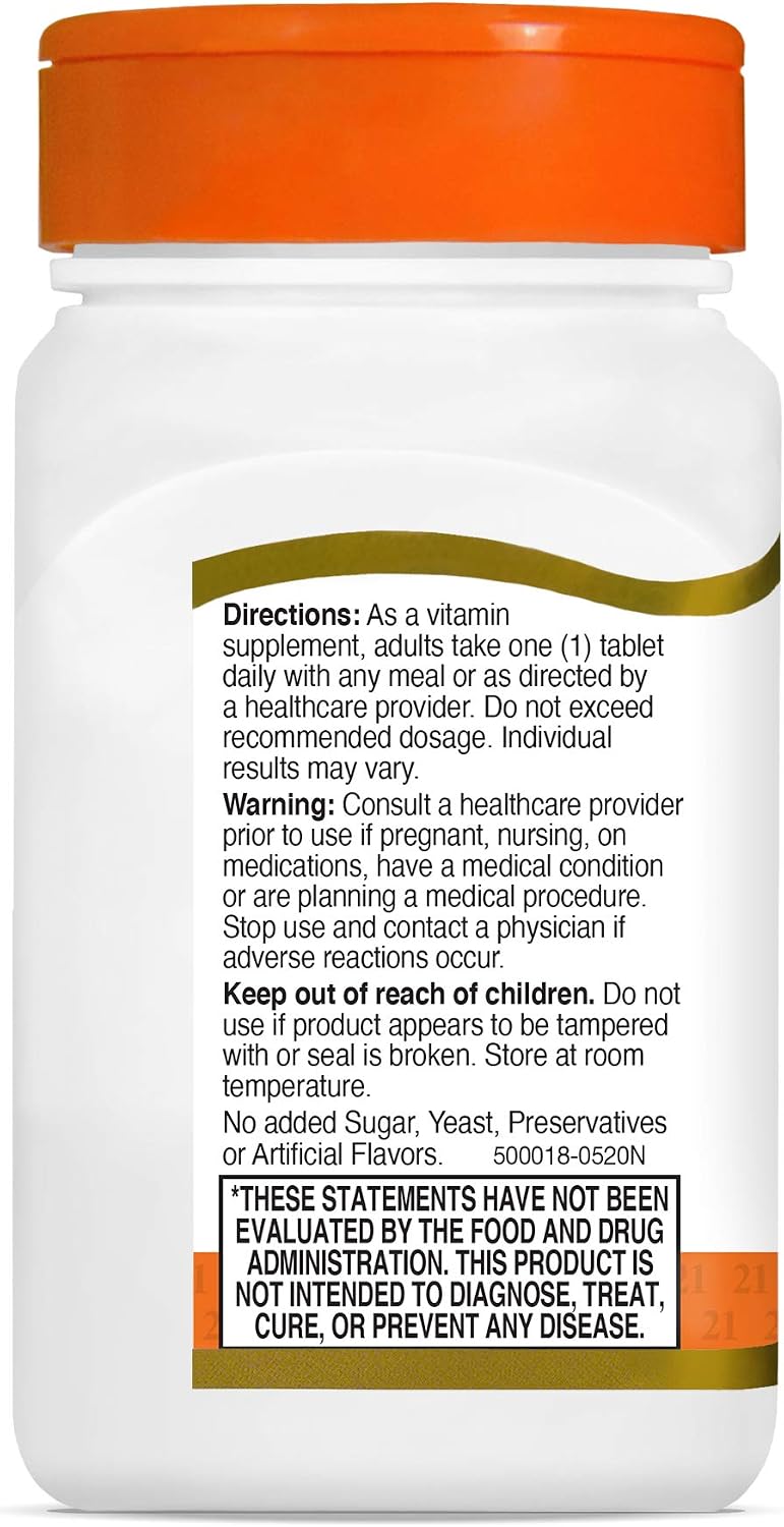 21st Century Vitamin C 500 mg Tablets, 110 Count (Pack of 3) - görsel 10