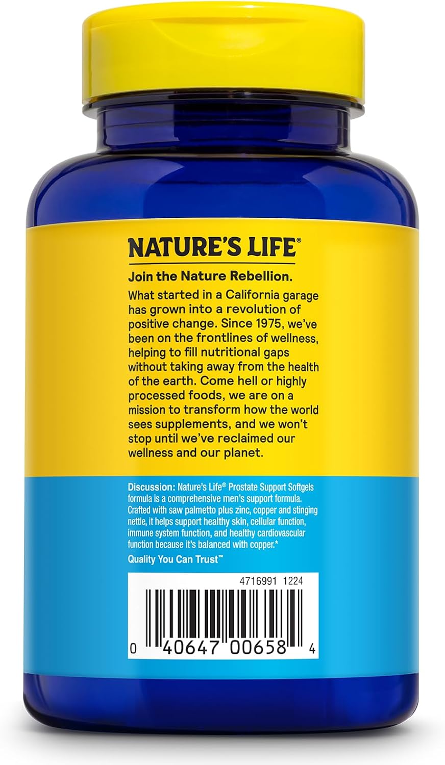 Nature's Life Prostate Support Softgels – 120 Softgels - görsel 3