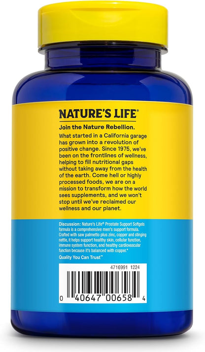 Nature's Life Prostate Support Softgels – 120 Softgels