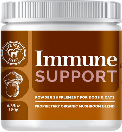 Live Well Dog Mushroom Blend Powder Food Topper 6.35oz (300g)