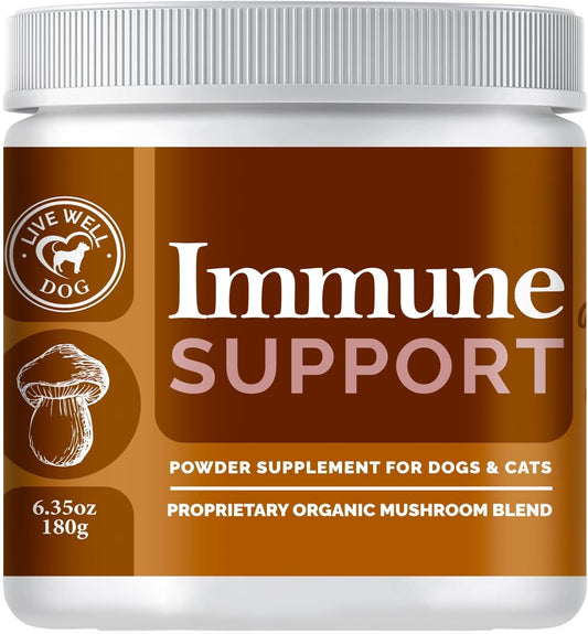 Live Well Dog Mushroom Blend Powder Food Topper 6.35oz (300g)