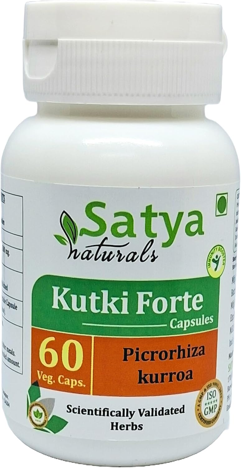 Satya Naturals Kutki Forte Capsule 500 mg - 60 Veg Capsules | Picrorhiza Kurroa Extract - görsel 1