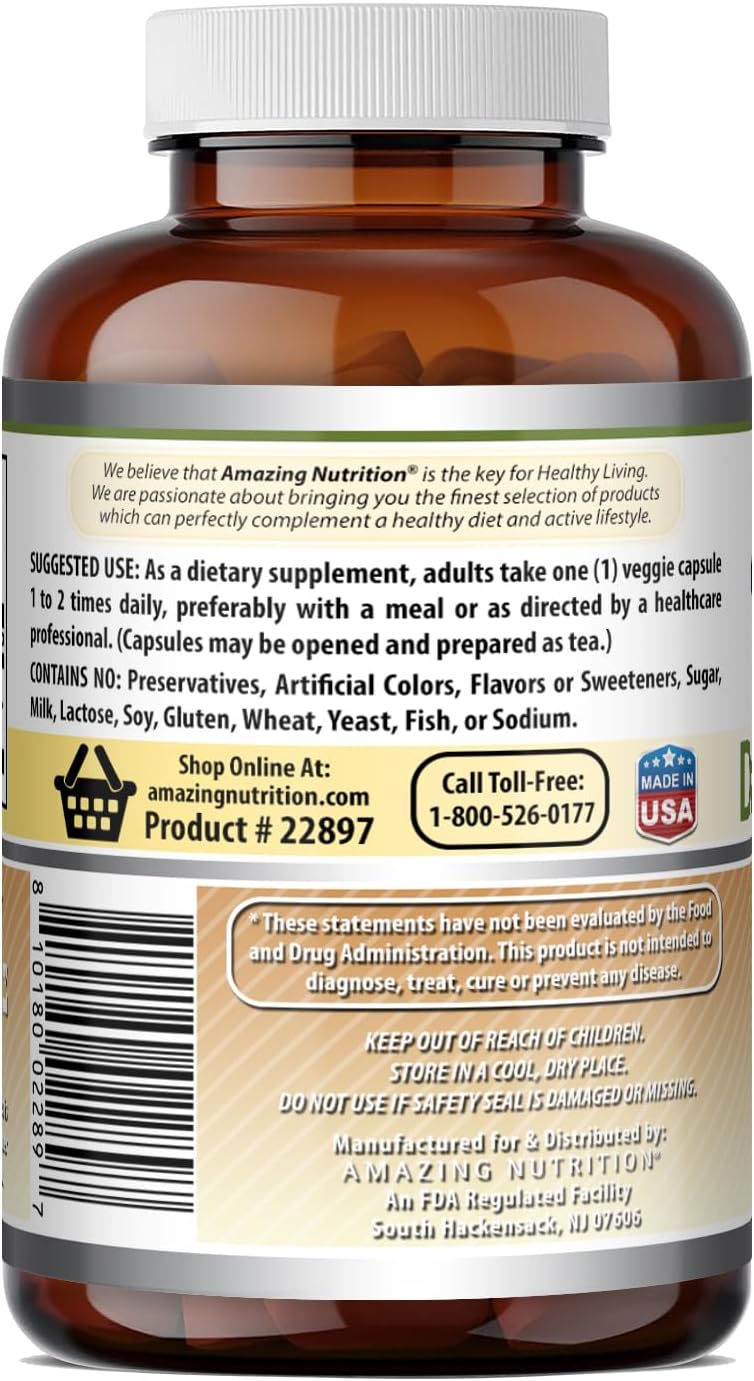 Amazing Formulae Dandelion Root Food Supplement – 520 mg per Capsule – 120 Vegan Capsules - görsel 4
