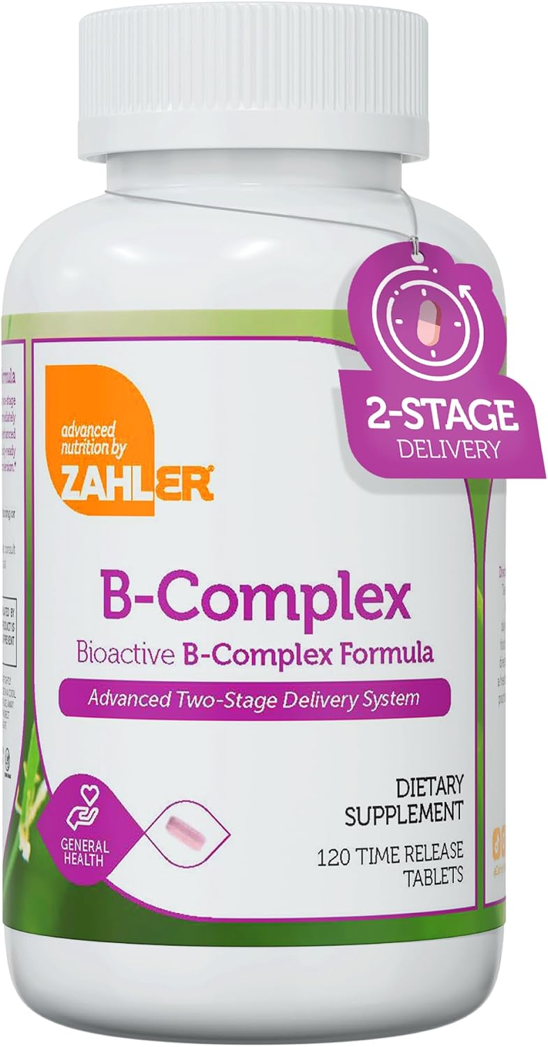 Zahler B-Complex - Bioactive B Vitamins with Advanced Two-Stage Delivery (60 Tablets) - görsel 7