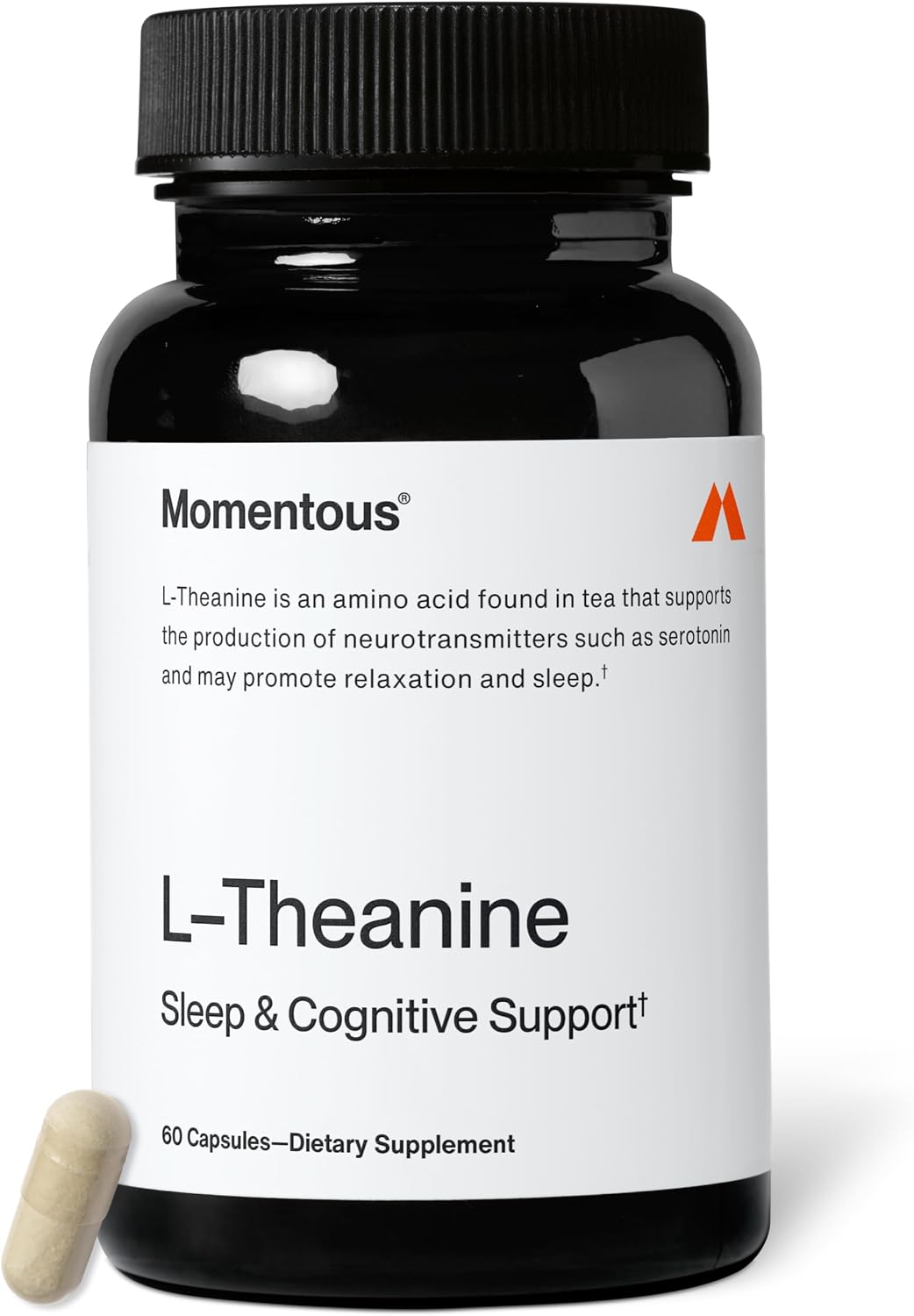 Momentous L-Theanine 200 mg - 60 Capsules - NSF Certified for Sport - görsel 1