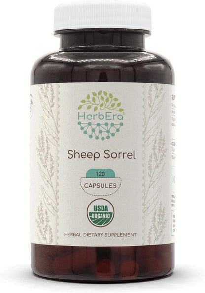 HerbEra Organic Sheep Sorrel - USDA Certified Organic, 120 Capsules
