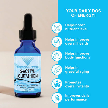 Absonutrix S-Acetyl L-Glutathione 100 mg per Serving Liquid 118 ml (200 Servings)