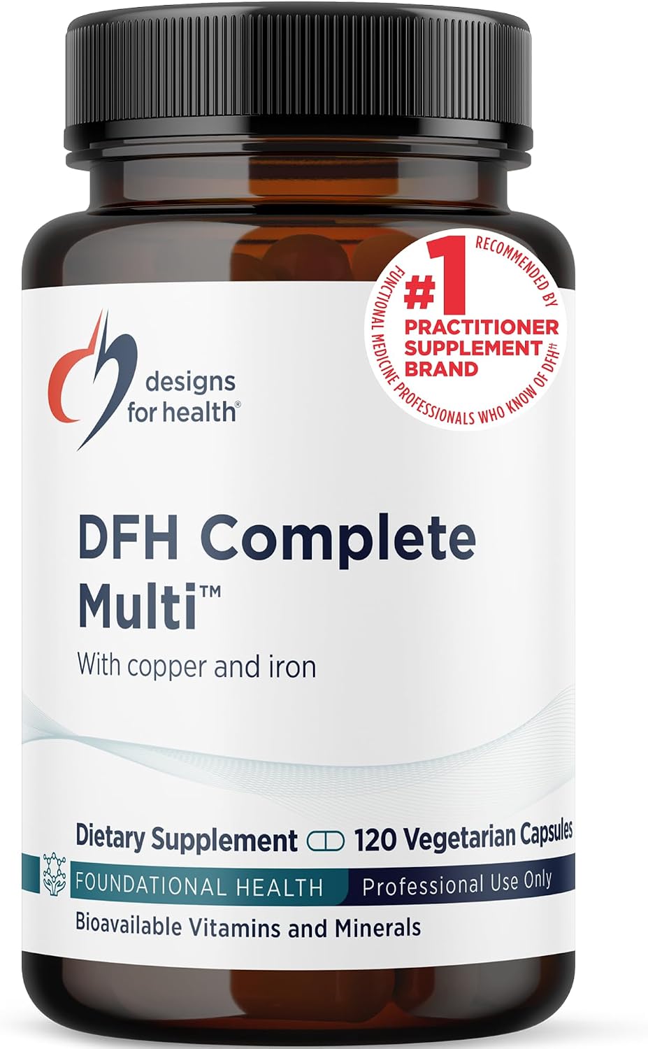 Designs for Health Complete Multi with Copper + Iron - Comprehensive Multivitamin Food Supplement (120 Capsules) - görsel 1
